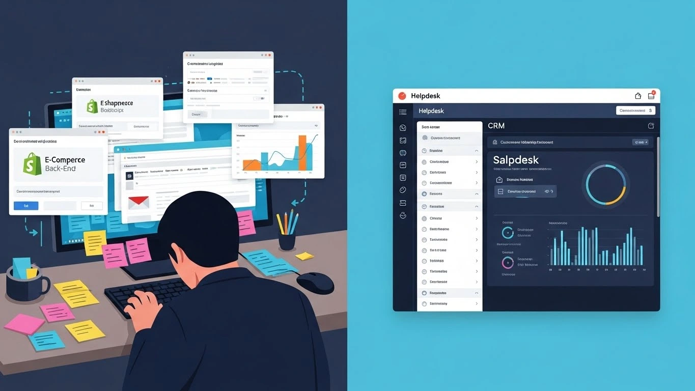 Before and after support workflow comparison