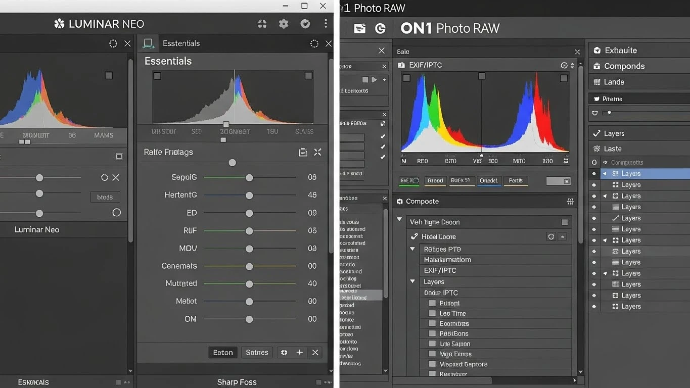 Luminar Neo vs ON1 comparison
