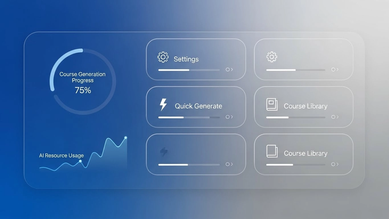 Technical dashboard showing AI curriculum mapping benchmarks and infrastructure optimization metrics.